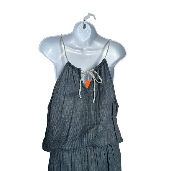 Sundry jumpsuit size Medium 2 Drawstring halter neck blue chambray NWT - Picture 5 of 11